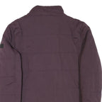 DIESEL Womens Maroon Jacket M Polyester Blend Zip Plain Stylish Lightweight