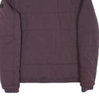 DIESEL Womens Maroon Jacket M Polyester Blend Zip Plain Stylish Lightweight