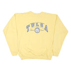 HANES Mens Yellow Tulsa Original Crew Neck L Cotton Blend Sweatshirt
