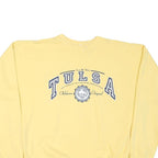 HANES Mens Yellow Tulsa Original Crew Neck L Cotton Blend Sweatshirt
