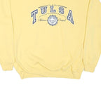 HANES Mens Yellow Tulsa Original Crew Neck L Cotton Blend Sweatshirt