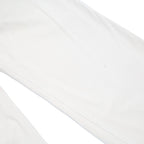 BURBERRY Womens Cotton Blend Cream Relaxed Straight Trousers W30 L25 Classic Zip
