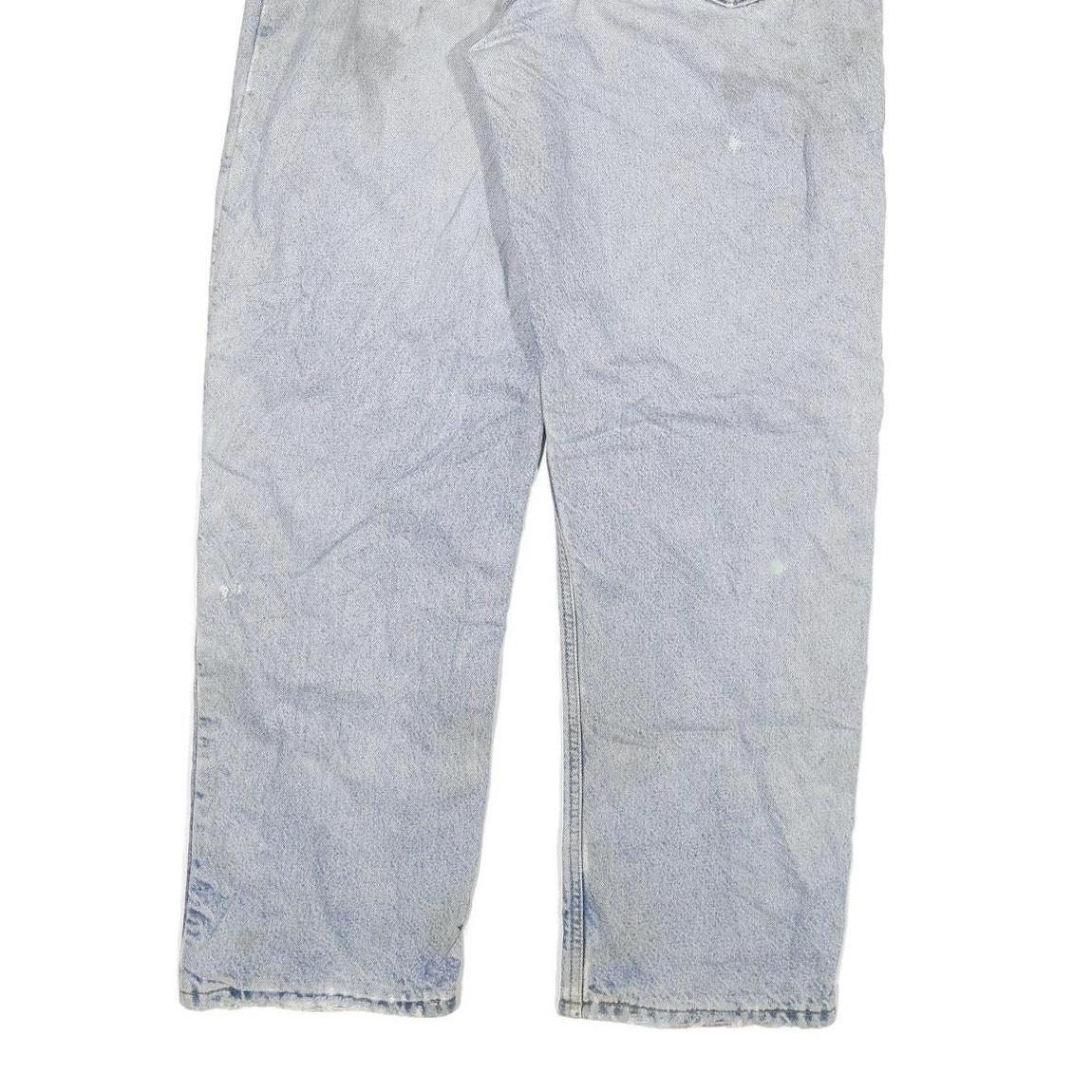 CARHARTT Mens Jeans Blue Relaxed Straight Denim Rinse W34 L32 Workwear Style