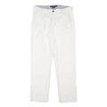 TOMMY HILFIGER Mens Cotton Blend White Regular Fit Straight Leg Trousers W30 L28