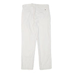 TOMMY HILFIGER Mens Cotton Blend White Regular Fit Straight Leg Trousers W30 L28