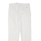 TOMMY HILFIGER Mens Cotton Blend White Regular Fit Straight Leg Trousers W30 L28