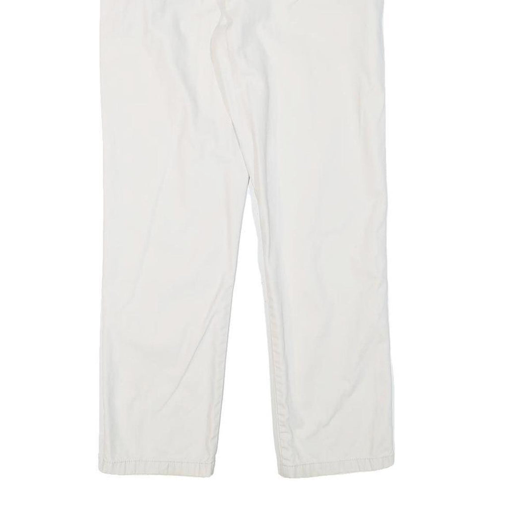 TOMMY HILFIGER Mens Cotton Blend White Regular Fit Straight Leg Trousers W30 L28