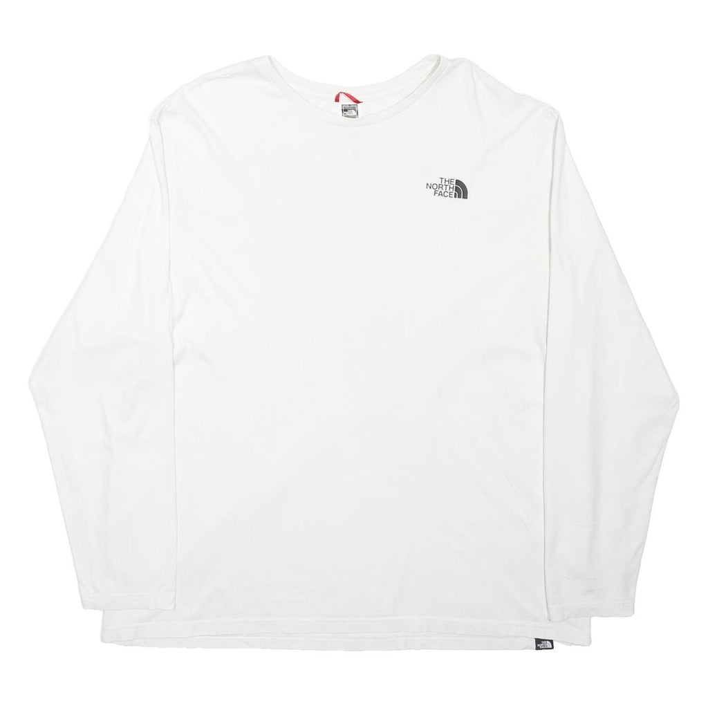 THE NORTH FACE Mens White Graphic 2XL Long Sleeve Crew Neck Cotton Jersey