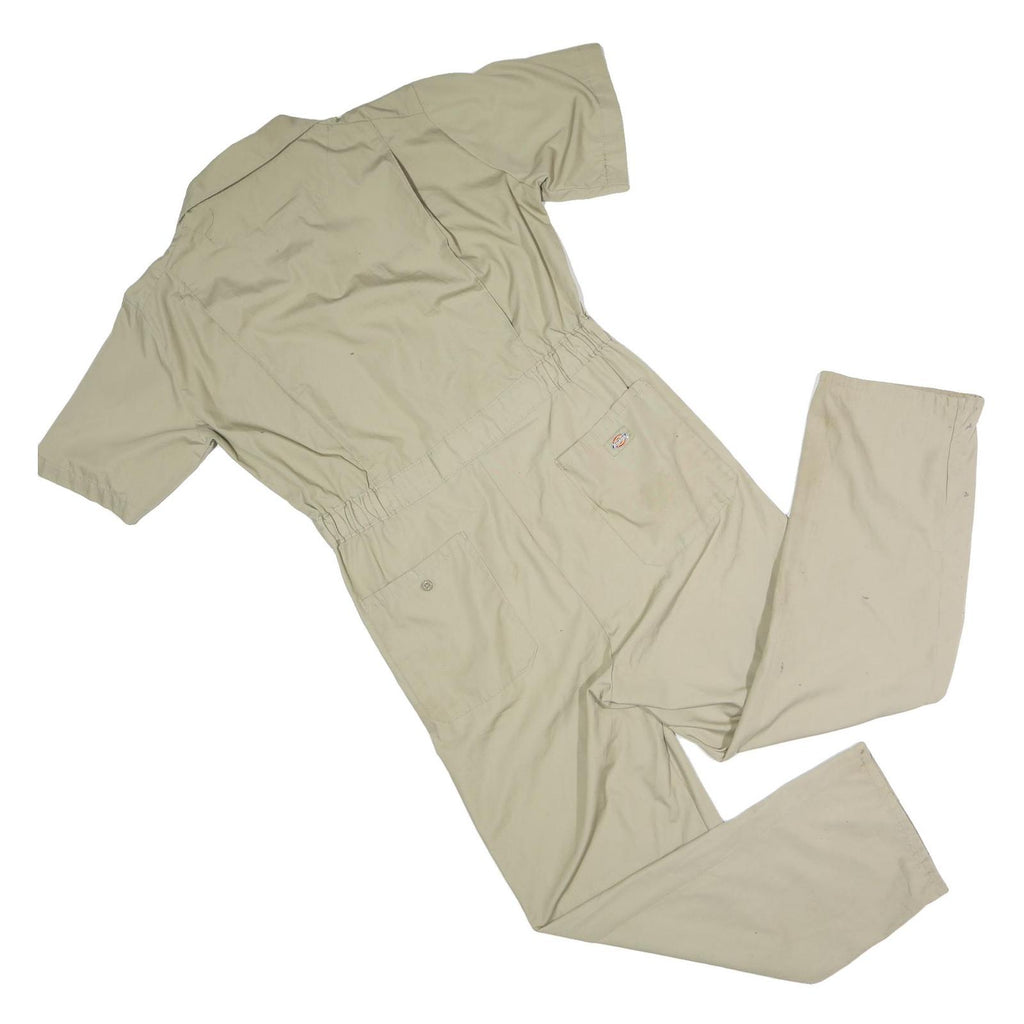 DICKIES Mens Beige Short Sleeve Regular Fit Polyester Blend Dungarees M W36 L27