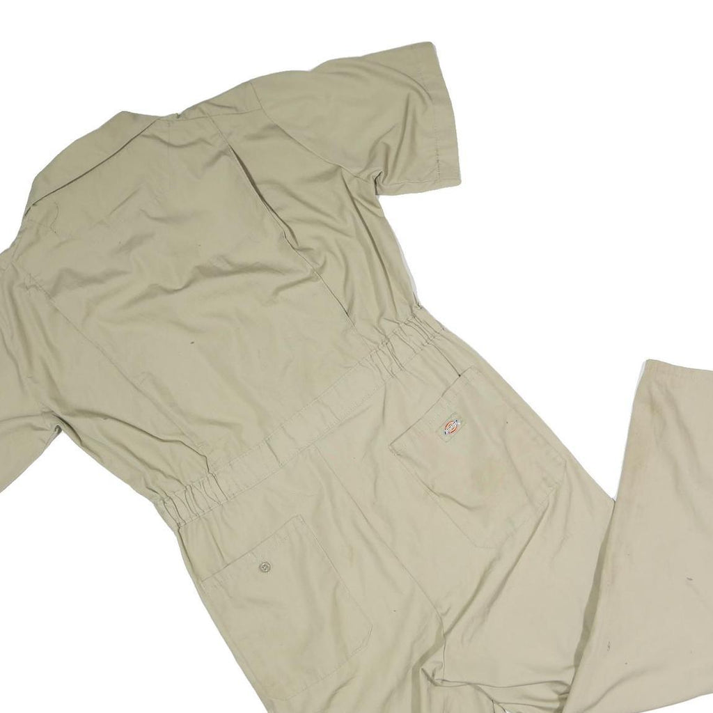 DICKIES Mens Beige Short Sleeve Regular Fit Polyester Blend Dungarees M W36 L27