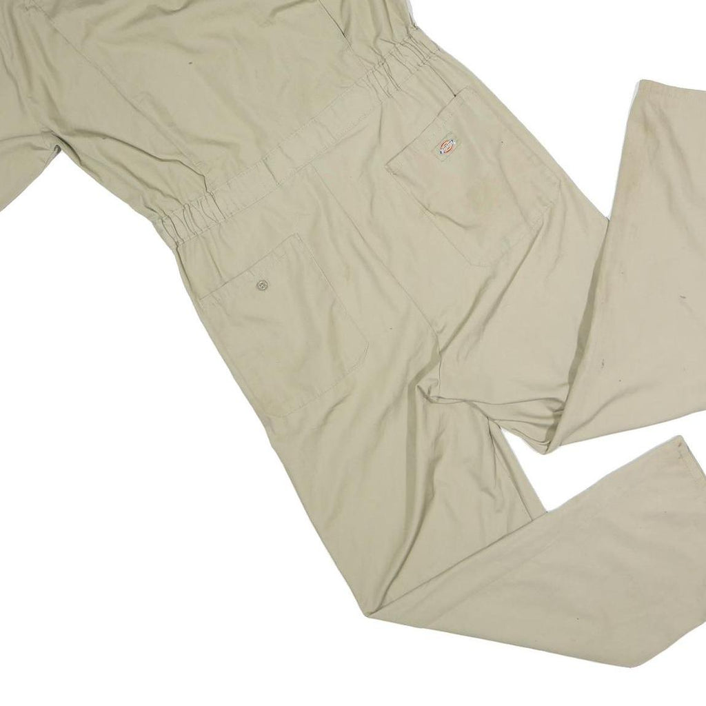 DICKIES Mens Beige Short Sleeve Regular Fit Polyester Blend Dungarees M W36 L27