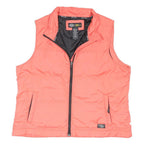 DICKIES Womens Orange Puffer Jacket XL Polyester Blend Sleeveless Zip Stand-Up