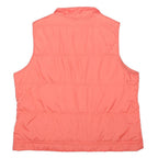 DICKIES Womens Orange Puffer Jacket XL Polyester Blend Sleeveless Zip Stand-Up