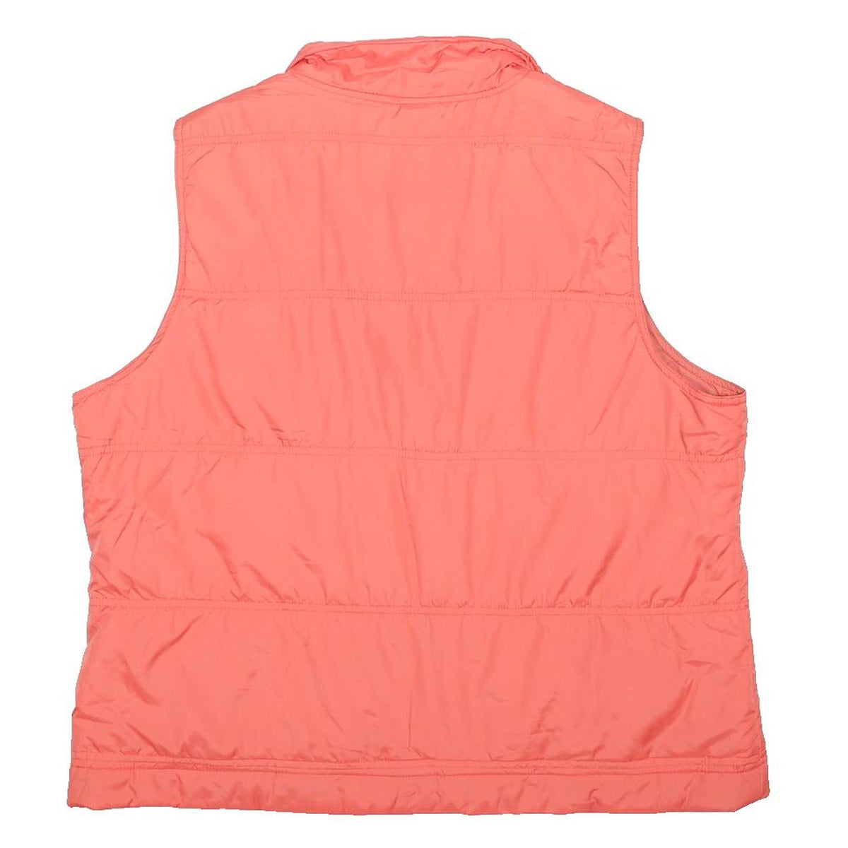 DICKIES Womens Orange Puffer Jacket XL Polyester Blend Sleeveless Zip Stand-Up