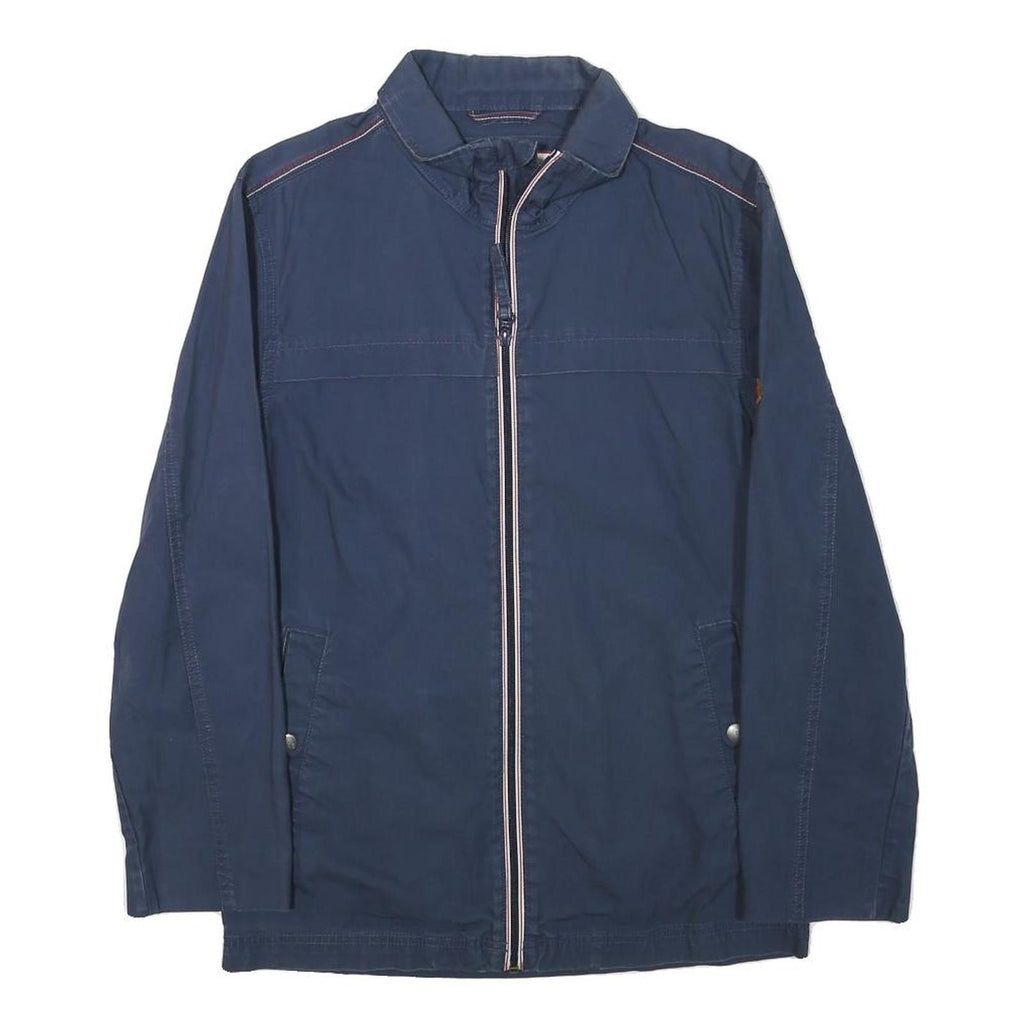 TOMMY HILFIGER Mens Blue S Cotton Blend Jacket Zip Classic Casual Lightweight