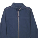 TOMMY HILFIGER Mens Blue S Cotton Blend Jacket Zip Classic Casual Lightweight
