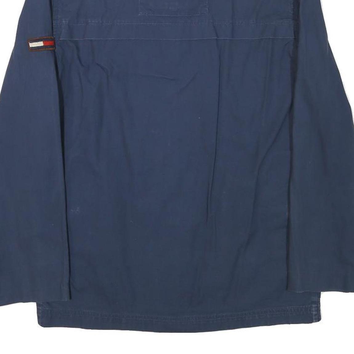 TOMMY HILFIGER Mens Blue S Cotton Blend Jacket Zip Classic Casual Lightweight