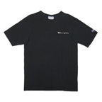CHAMPION Mens Black Graphic T-Shirt M Short Sleeve Crew Neck Classic Cotton