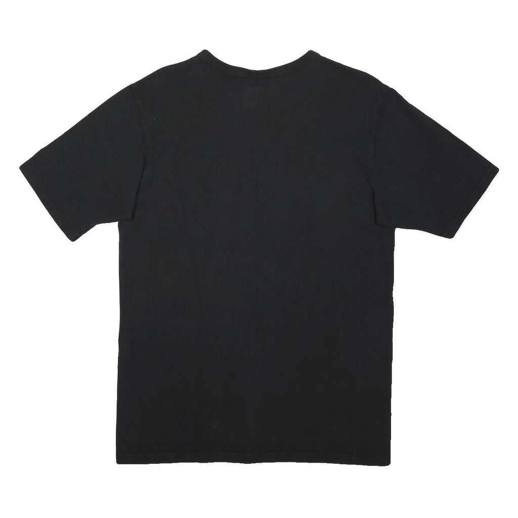 CHAMPION Mens Black Graphic T-Shirt M Short Sleeve Crew Neck Classic Cotton
