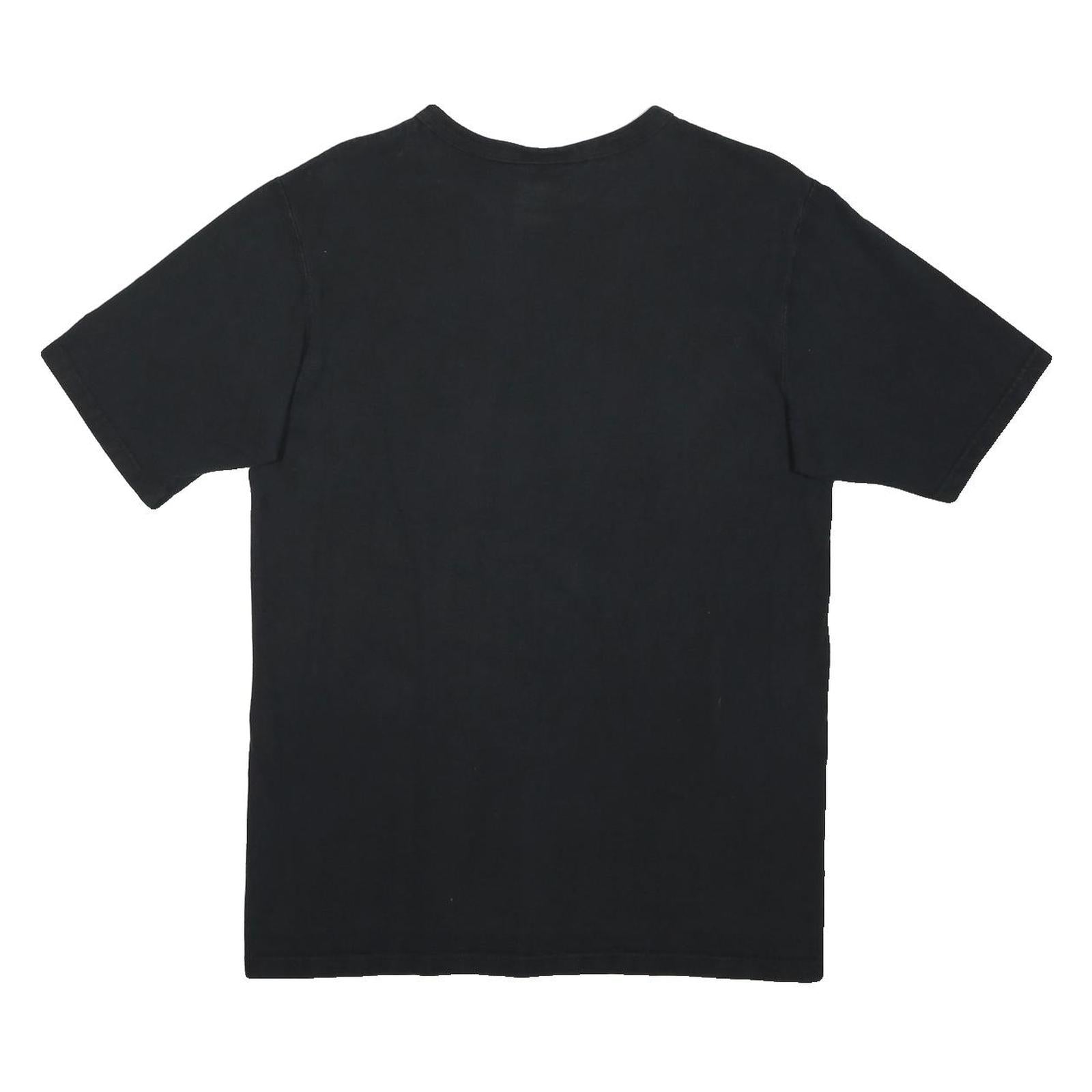 CHAMPION Mens Black Graphic T-Shirt M Short Sleeve Crew Neck Classic Cotton