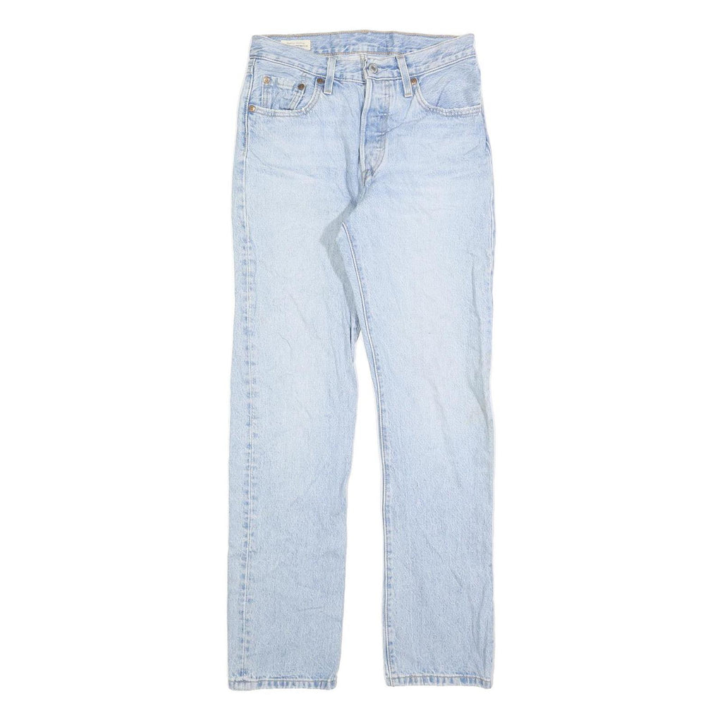 LEVI'S 501 Big E Womens Jeans Blue Regular Straight Denim Light W25 L30 Button