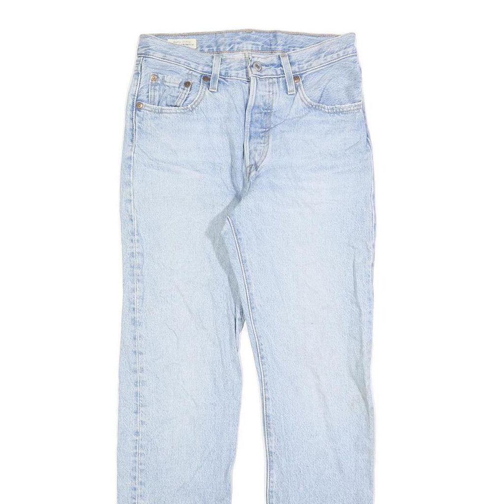 LEVI'S 501 Big E Womens Jeans Blue Regular Straight Denim Light W25 L30 Button