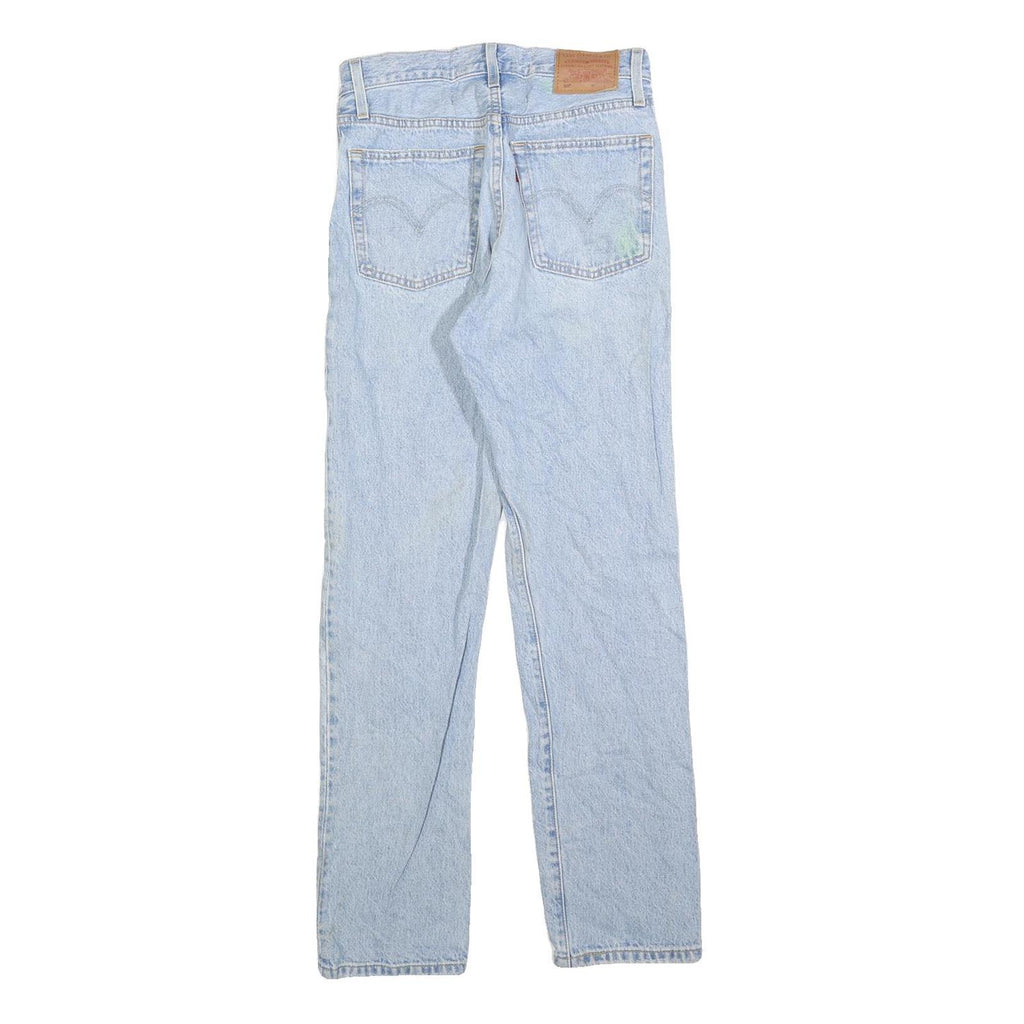 LEVI'S 501 Big E Womens Jeans Blue Regular Straight Denim Light W25 L30 Button