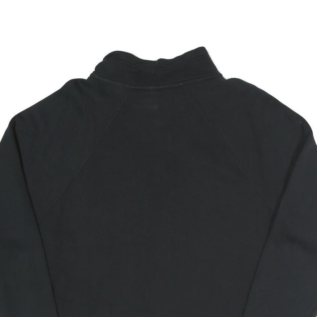 NIKE Womens Black Cropped 1/4 Zip Sweatshirt M Cotton Blend Casual