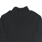 NIKE Womens Black Cropped 1/4 Zip Sweatshirt M Cotton Blend Casual