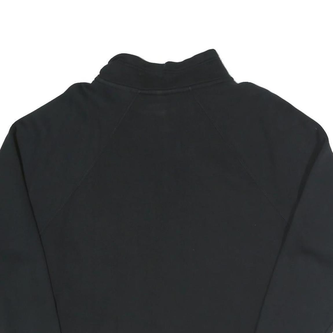 NIKE Womens Black Cropped 1/4 Zip Sweatshirt M Cotton Blend Casual