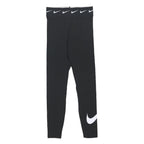 NIKE Womens Leggings Black Slim Skinny S W25 L27 Cotton Blend Jersey Drawstring