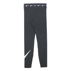 NIKE Womens Leggings Black Slim Skinny S W25 L27 Cotton Blend Jersey Drawstring