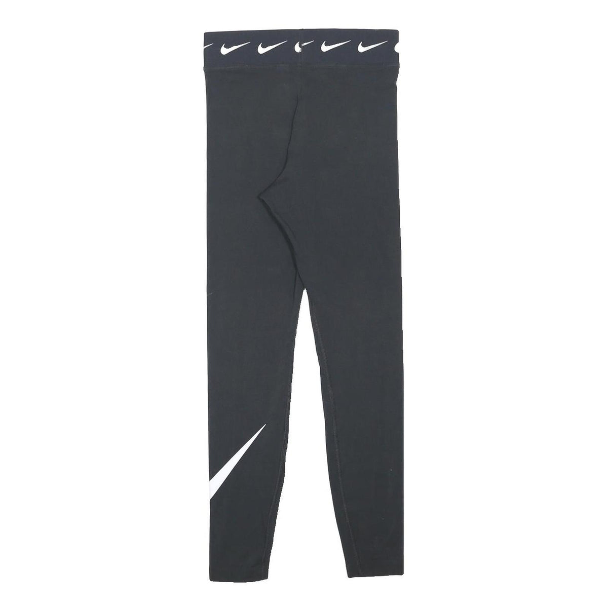 NIKE Womens Leggings Black Slim Skinny S W25 L27 Cotton Blend Jersey Drawstring