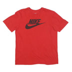 NIKE Mens Red Classic T-Shirt L Short Sleeve Crew Neck Cotton Blend
