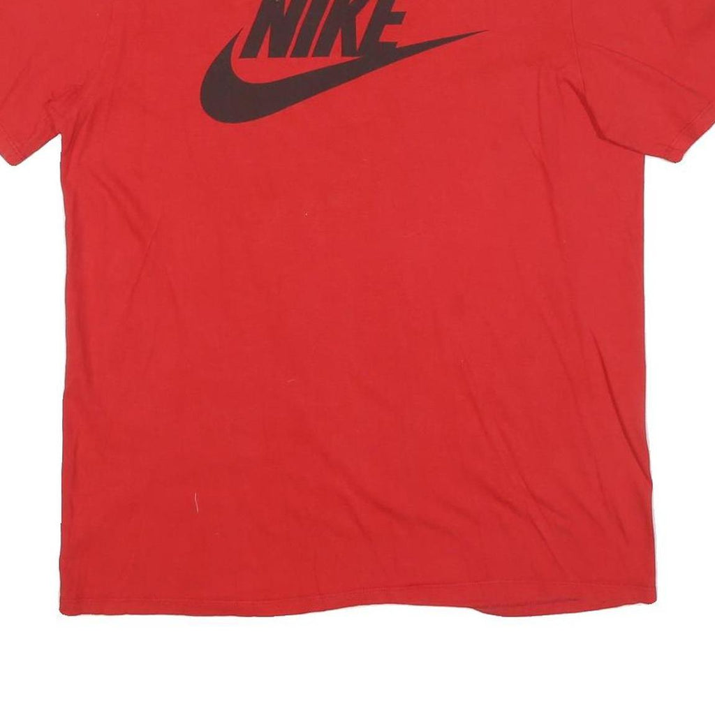 NIKE Mens Red Classic T-Shirt L Short Sleeve Crew Neck Cotton Blend