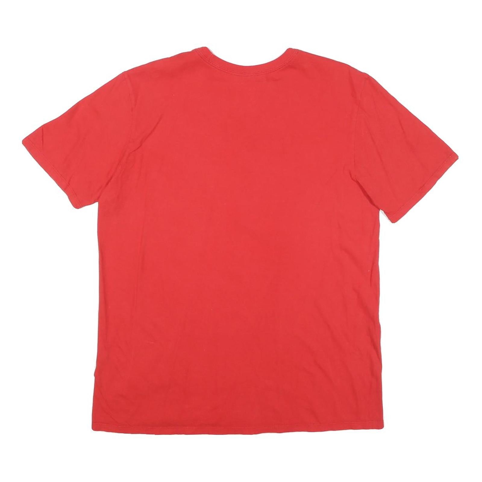 NIKE Mens Red Classic T-Shirt L Short Sleeve Crew Neck Cotton Blend