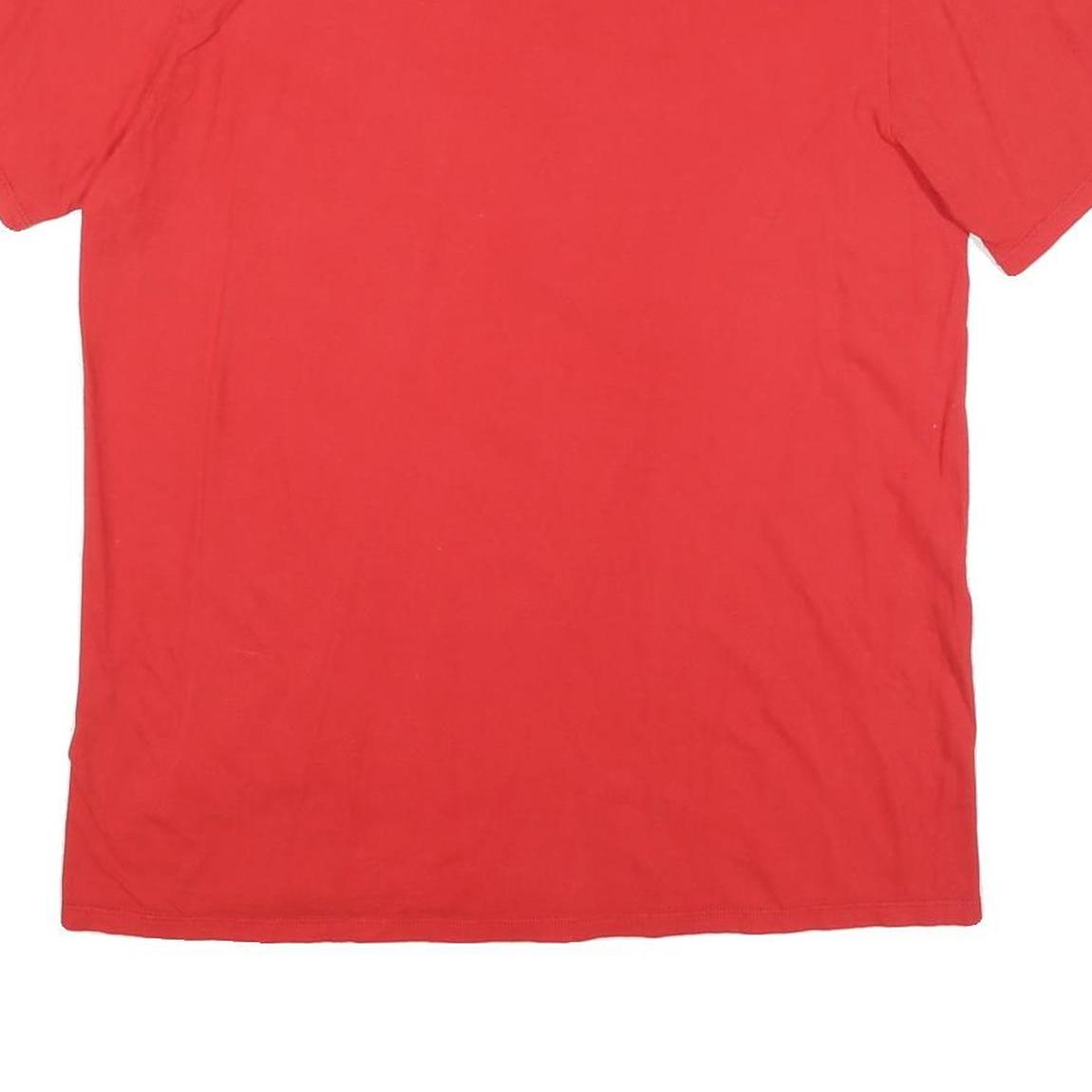 NIKE Mens Red Classic T-Shirt L Short Sleeve Crew Neck Cotton Blend
