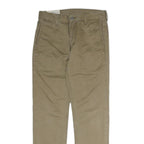 LEVI'S Mens Cotton Slim Khaki Beige Trousers W29 L28 Classic Zip Pockets