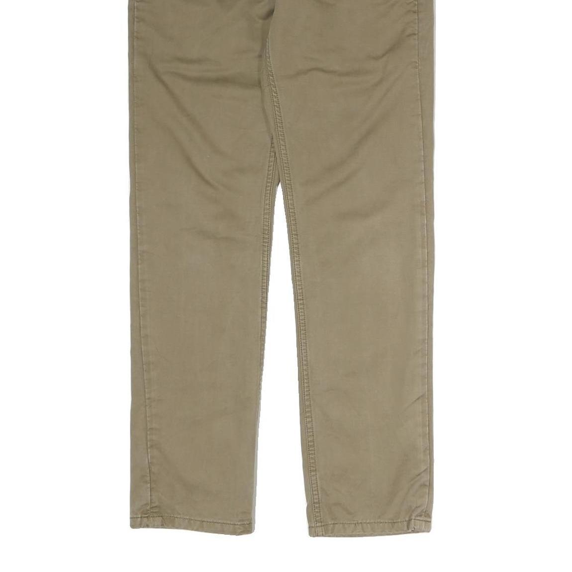 LEVI'S Mens Cotton Slim Khaki Beige Trousers W29 L28 Classic Zip Pockets