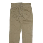 LEVI'S Mens Cotton Slim Khaki Beige Trousers W29 L28 Classic Zip Pockets