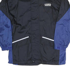 TCM Mens Black & Blue Weather Gear Zip Jacket M Polyester Blend Outdoor Shell