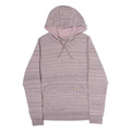 CARHARTT Womens Pink & Grey Striped Hoodie S Soft Cotton Casual Pullover