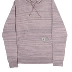 CARHARTT Womens Pink & Grey Striped Hoodie S Soft Cotton Casual Pullover