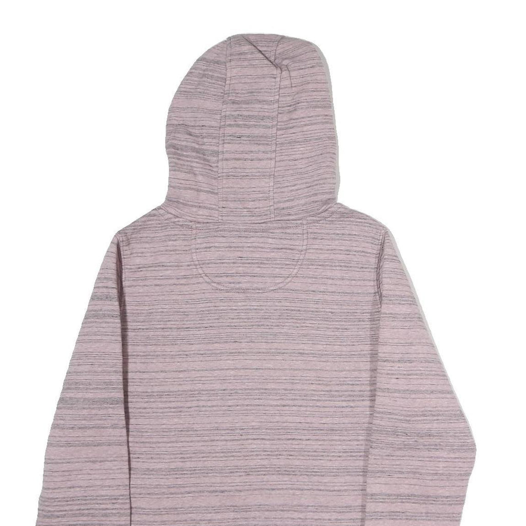 CARHARTT Womens Pink & Grey Striped Hoodie S Soft Cotton Casual Pullover
