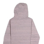 CARHARTT Womens Pink & Grey Striped Hoodie S Soft Cotton Casual Pullover
