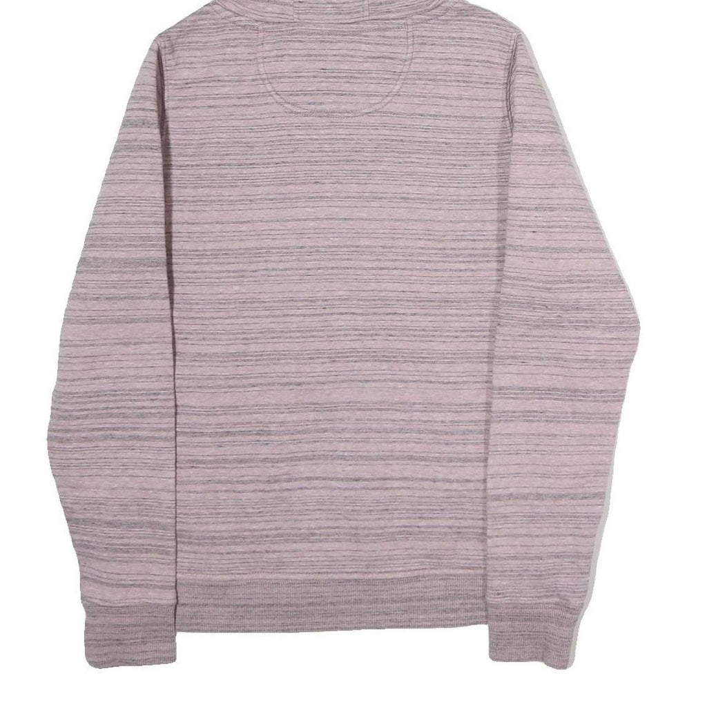 CARHARTT Womens Pink & Grey Striped Hoodie S Soft Cotton Casual Pullover