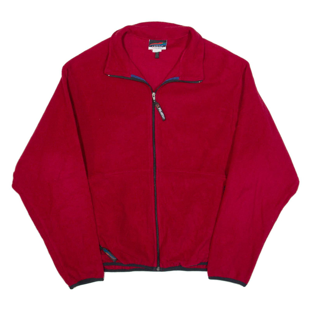 LAYERS Polartec Mens Fleece Jacket Red 90s M