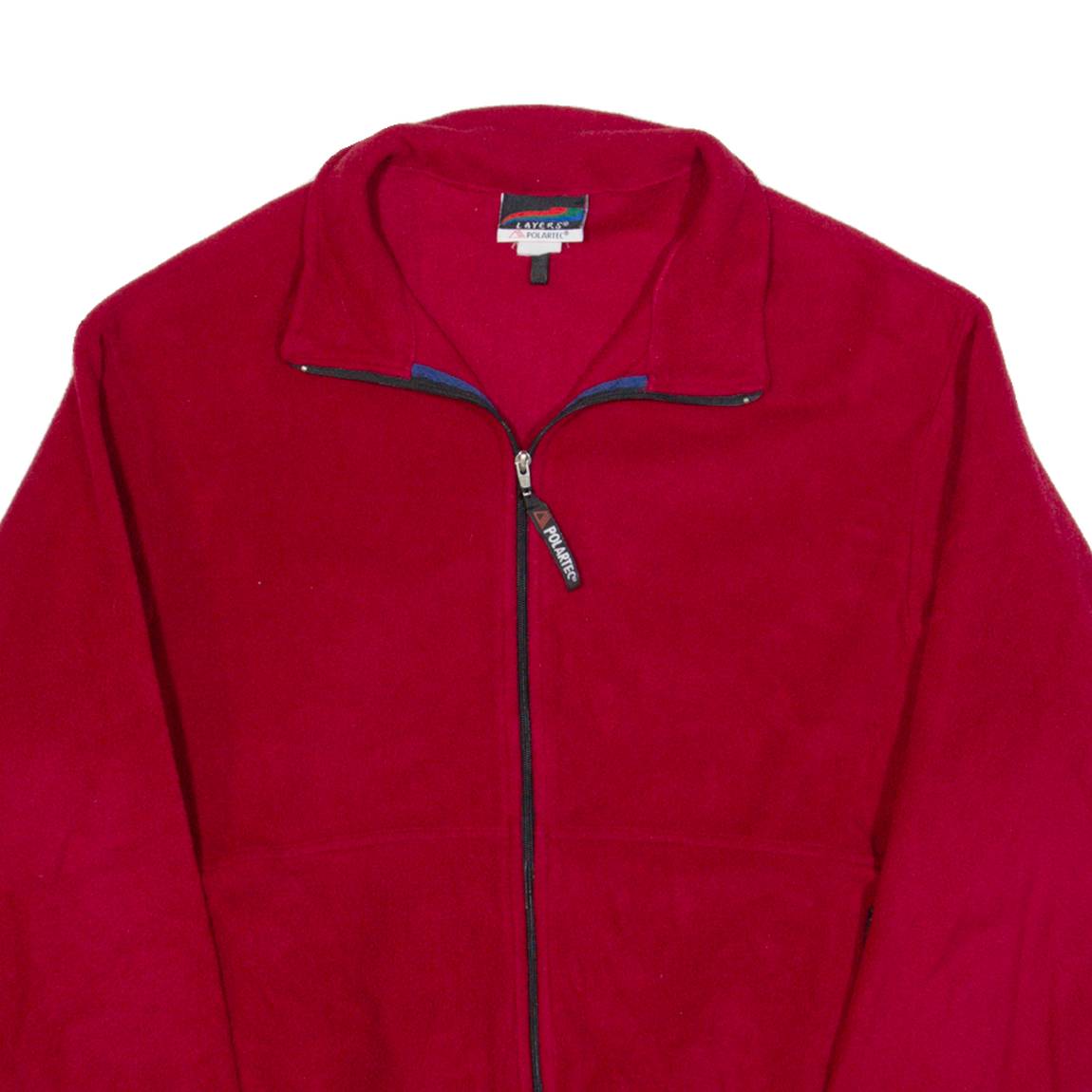 LAYERS Polartec Mens Fleece Jacket Red 90s M