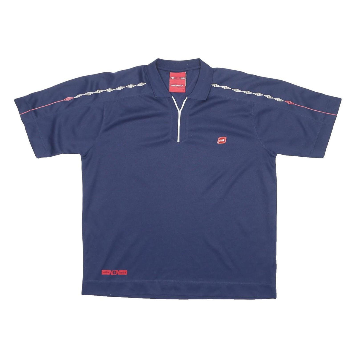 UMBRO Mens Blue Polo Shirt XL Polyester Blend Short Sleeve Sports Casual