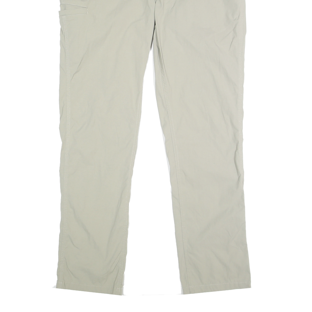 CARHARTT Mens Nylon Beige Relaxed Straight Trousers W32 L30 Workwear Casual Zip